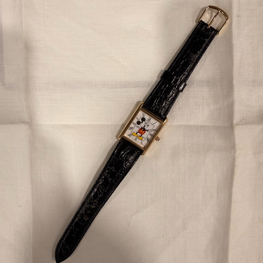 Black Leather Women's Watch